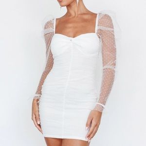 Like Lovers Hail Spot Mini Dress White